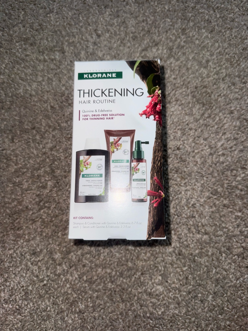 Klorane - Quinine & Edelweiss Hair Thickening Routine - 3 Piece Set